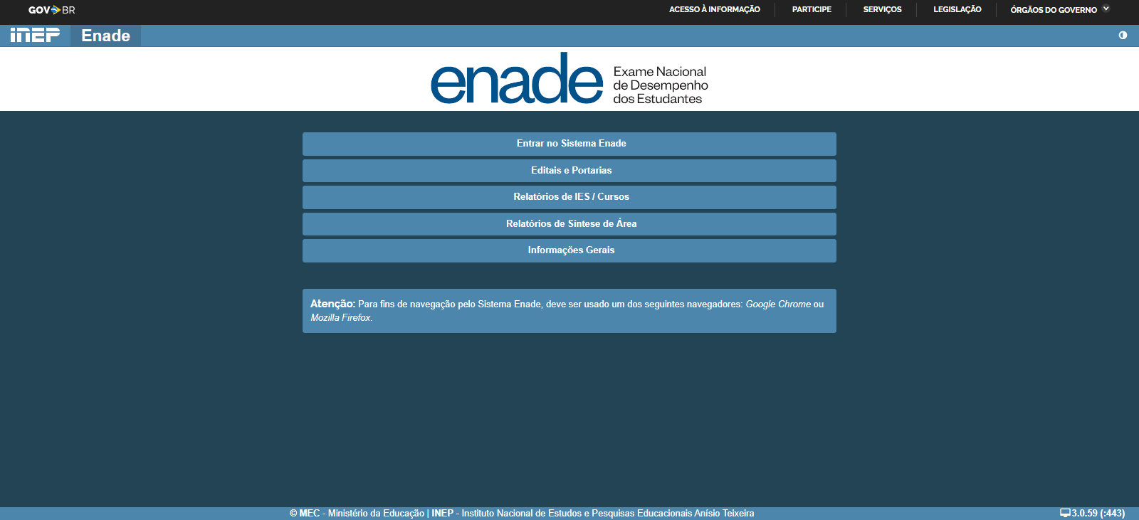 Tutorial para Acesso e Uso da Plataforma Enade - Coordenador/Diretor